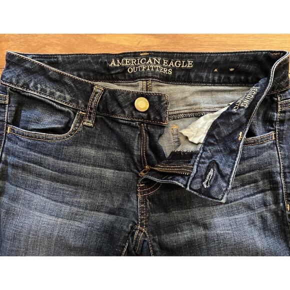 AMERICAN EAGLE OUTFITTERS ‘Jegging Super Stretch’ Low-Rise Jeans sz 2 Short - Picture 5 of 10